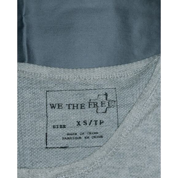 Free people we the free Sz XS oversized Waffle Stretch Flowy handkerchief hem - Picture 6 of 10